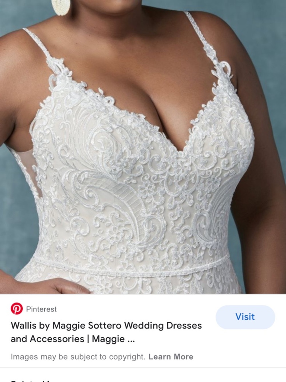 Maggie Sottero Blush and Ivory Lace Ballgown Wedding Dress - Picture 2 of 7